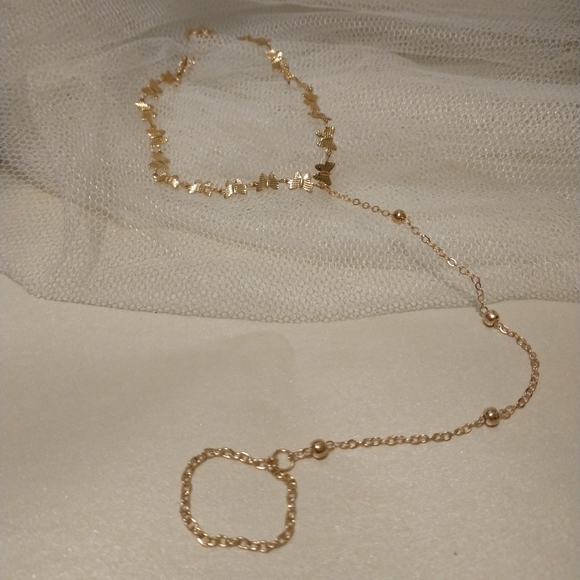 Gold Anklet Chain Mitten Toe Chain!!! - Picture 7 of 8